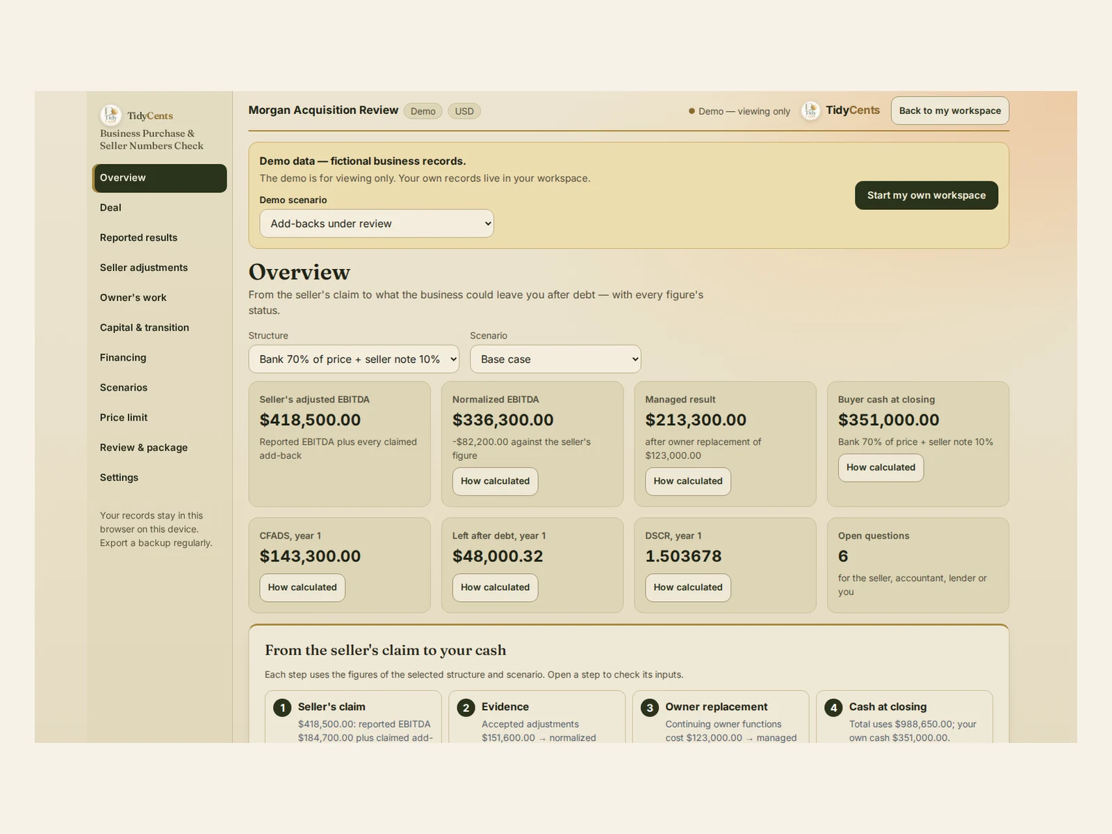 Business Purchase & Seller Numbers Check preview