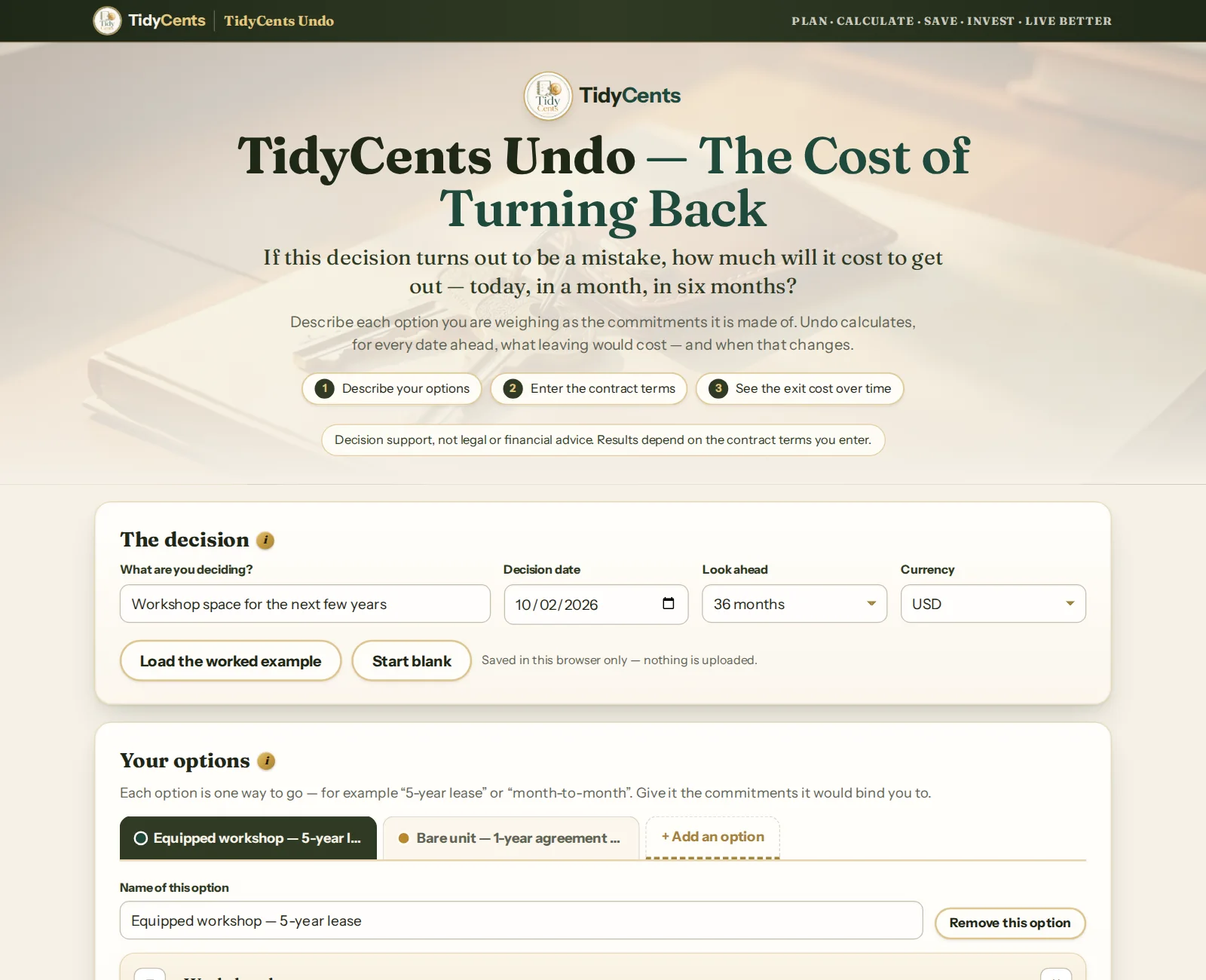 TidyCents Undo — The Cost of Turning Back — Page 1