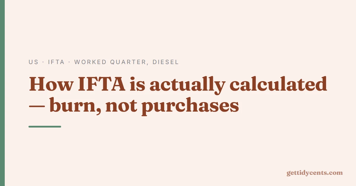 How to calculate IFTA fuel tax, step by step (worked quarter)