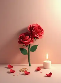 Greeting card for Anniversary, romantic style — free printable, fill in your own words