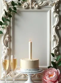 Greeting card for Birthday, elegant style — free printable, fill in your own words