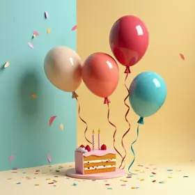 Greeting card for Birthday, modern style — free printable, fill in your own words