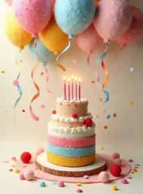 Greeting card for Birthday, playful style — free printable, fill in your own words