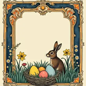 Greeting card for Easter, warm style — free printable, fill in your own words