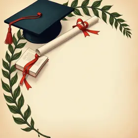 Greeting card for Graduation, formal style — free printable, fill in your own words