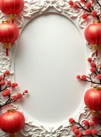 Greeting card for Lunar New Year, elegant style — free printable, fill in your own words