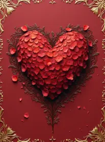 Greeting card for Valentine's Day, elegant style — free printable, fill in your own words