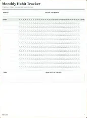 Monthly & weekly habit tracker