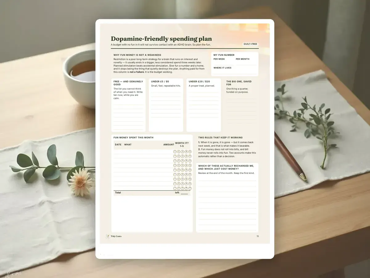 ADHD Budget Binder — Page 15
