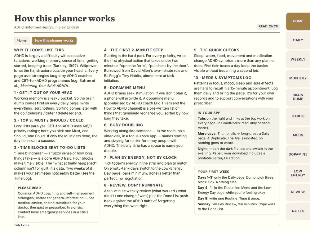 ADHD Daily Planner (Digital + Printable) — Page 3