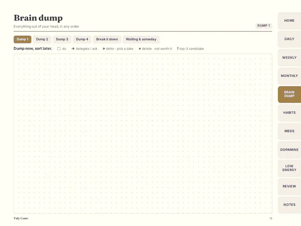 ADHD Daily Planner (Digital + Printable) — Page 16