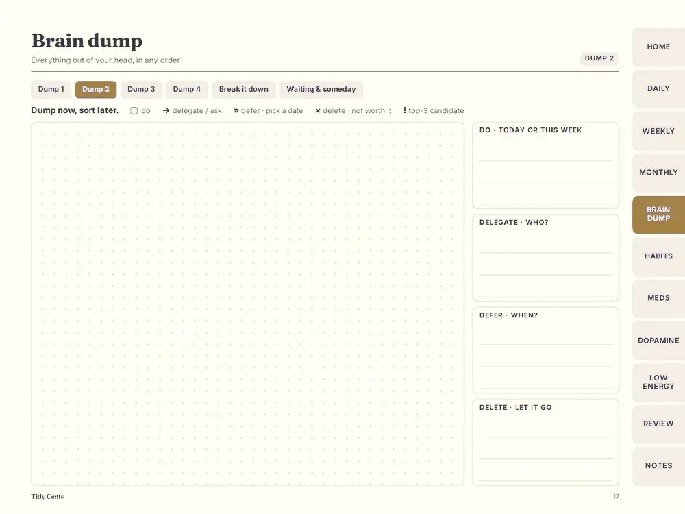 ADHD Daily Planner (Digital + Printable) — Page 17