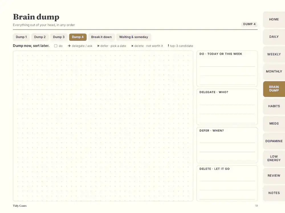 ADHD Daily Planner (Digital + Printable) — Page 19