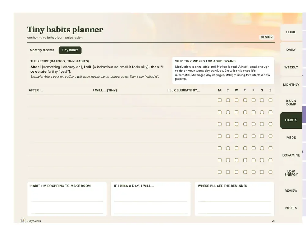 ADHD Daily Planner (Digital + Printable) — Page 21