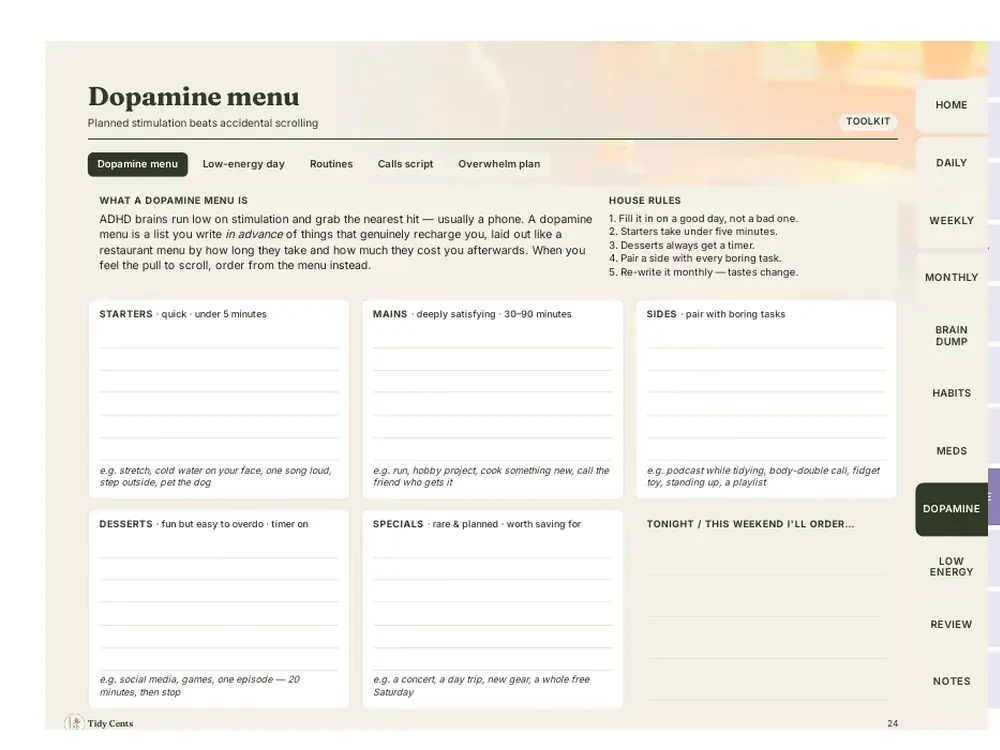ADHD Daily Planner (Digital + Printable) — Page 24