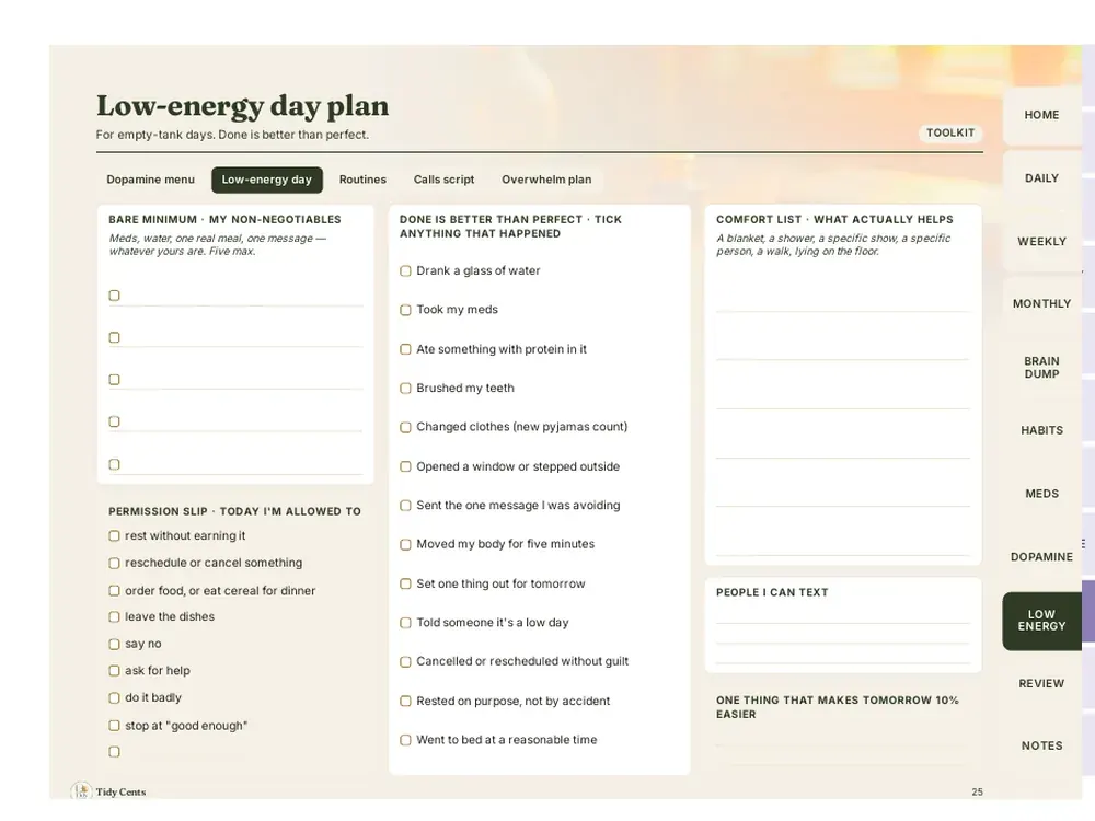 ADHD Daily Planner (Digital + Printable) — Page 25
