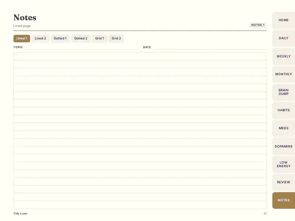 ADHD Daily Planner (Digital + Printable) — Page 35