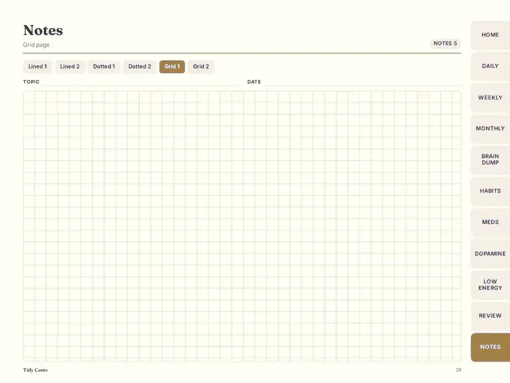 ADHD Daily Planner (Digital + Printable) — Page 39