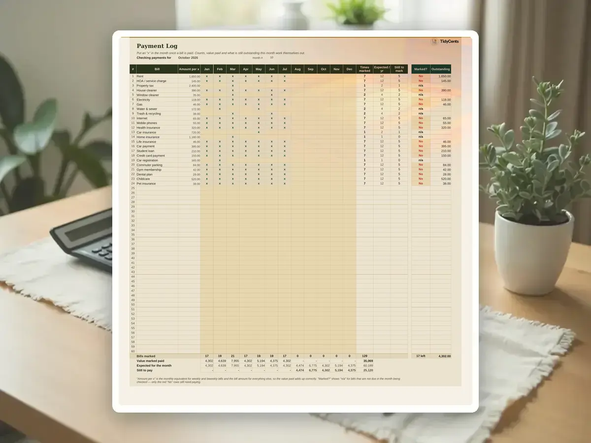Bill Calendar & Subscription Tracker — Page 7