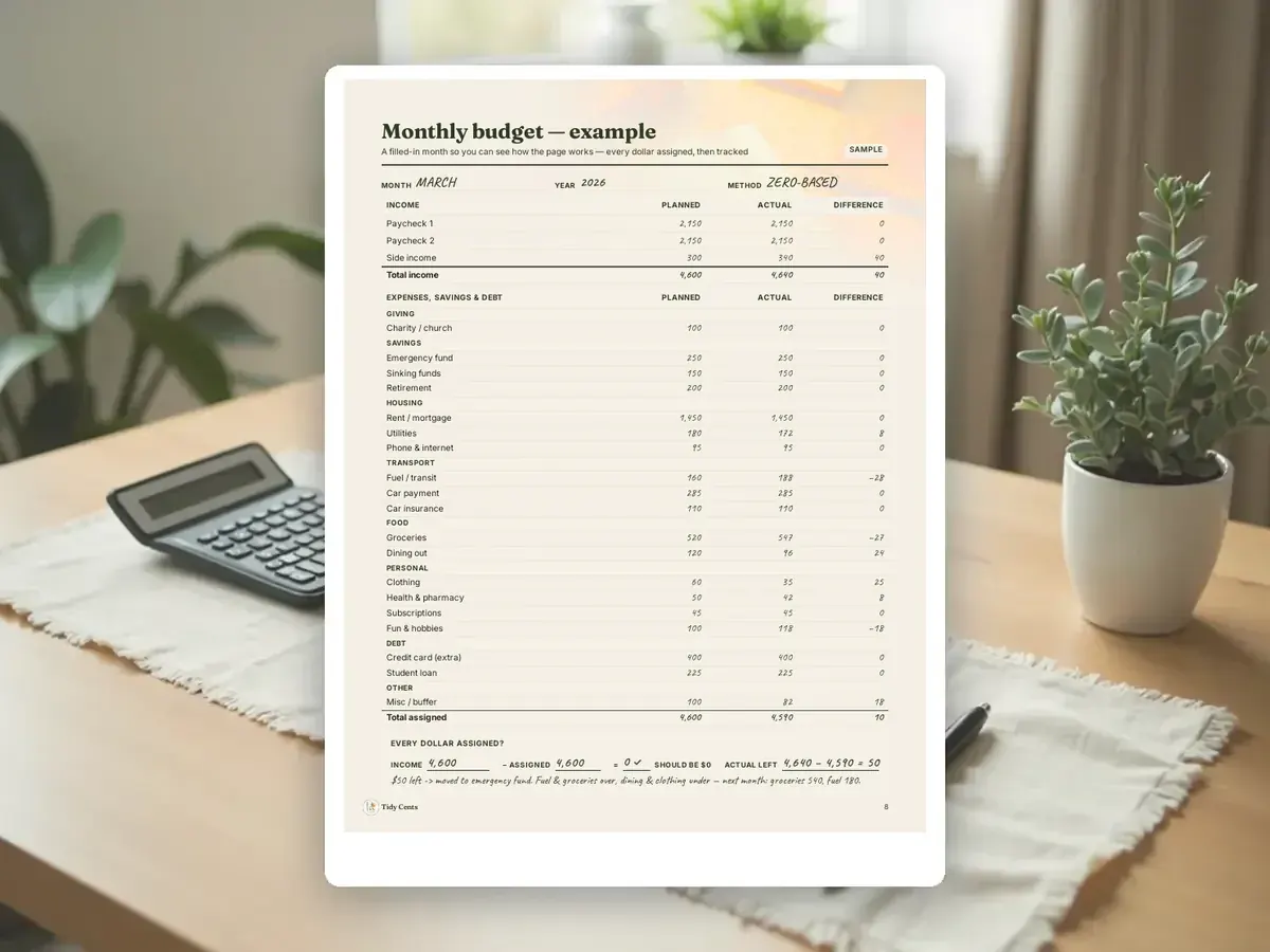Budget Binder Printable Kit — Page 8