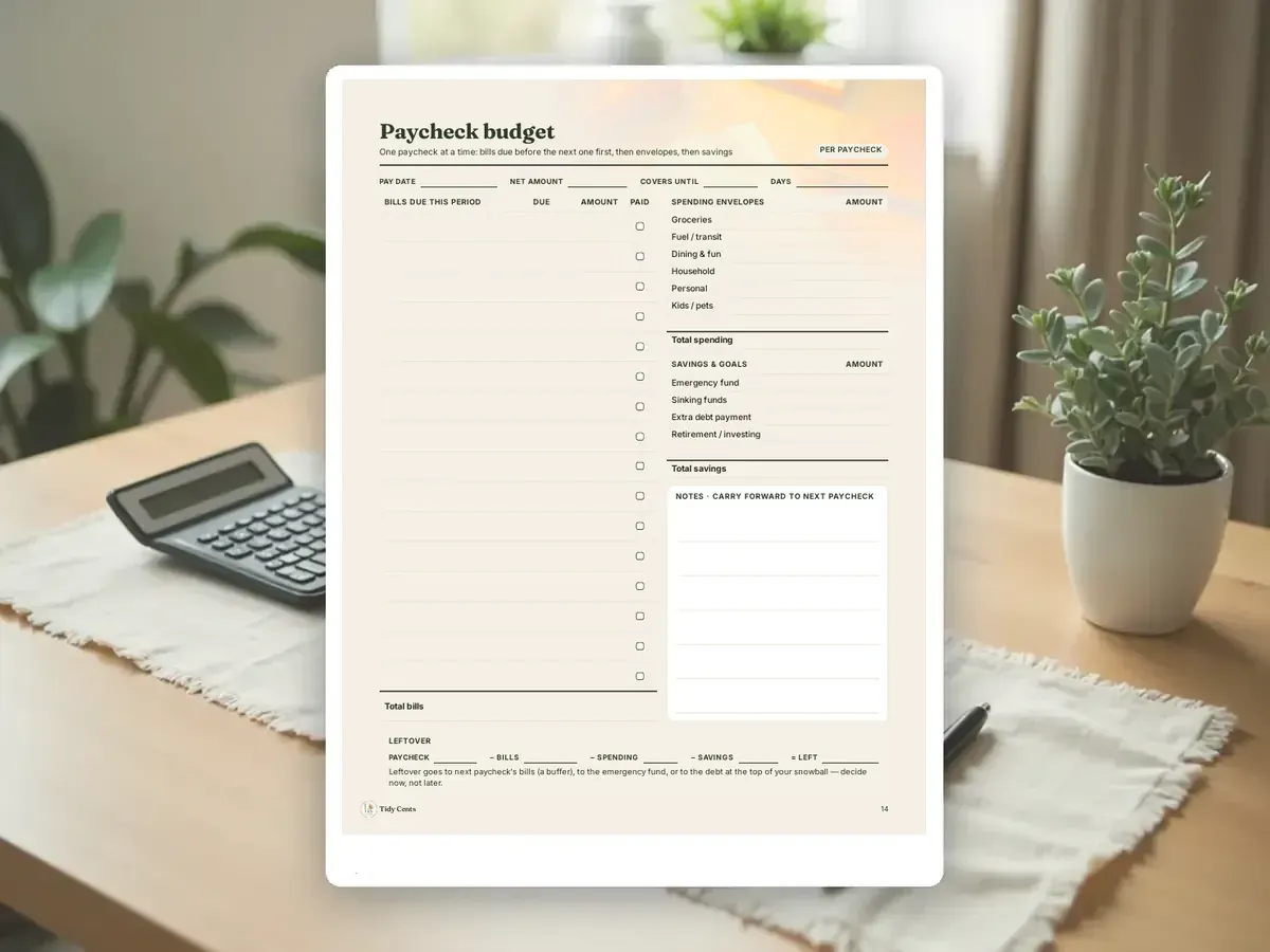 Budget Binder Printable Kit — Page 14