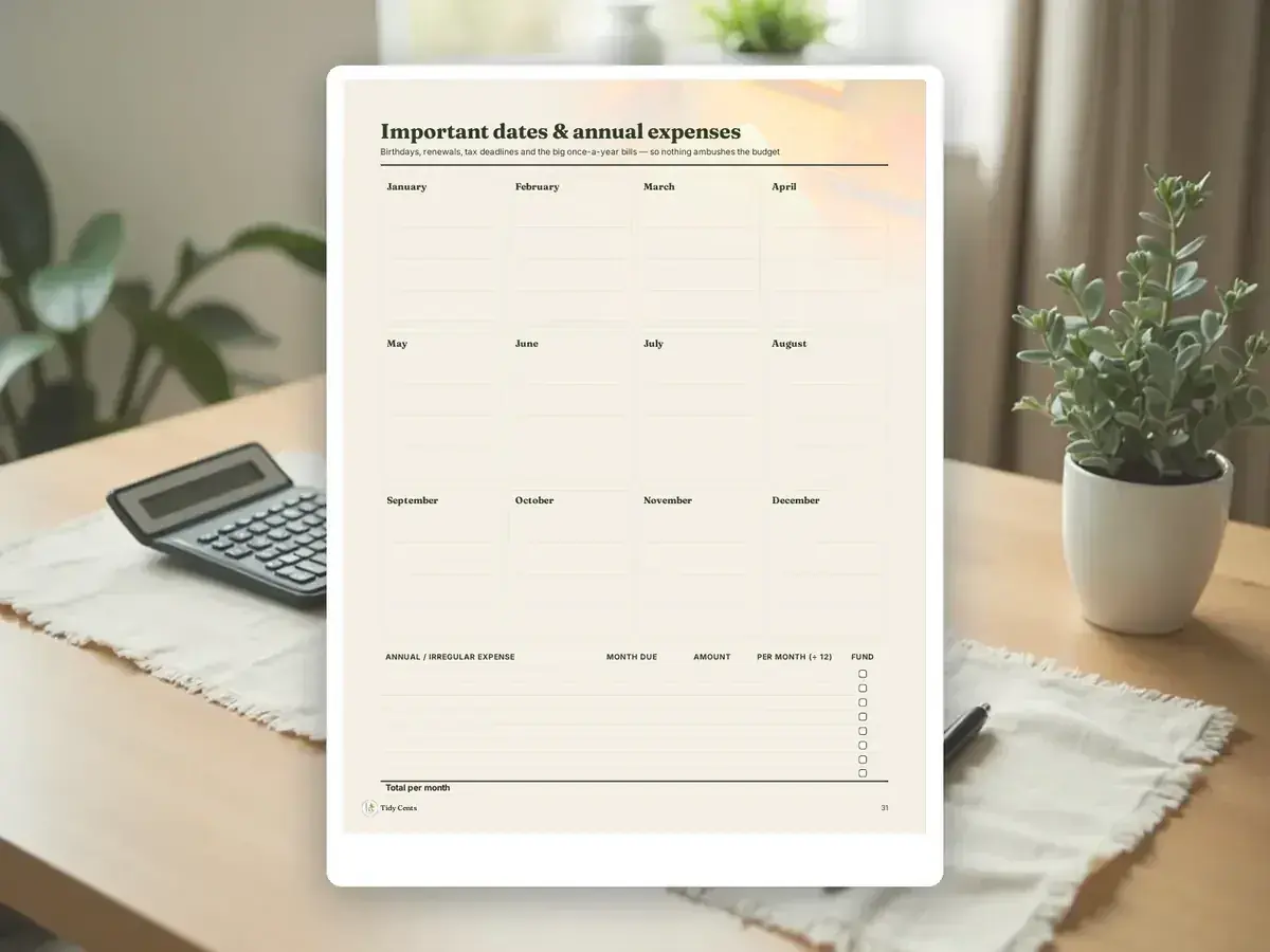 Budget Binder Printable Kit — Page 31