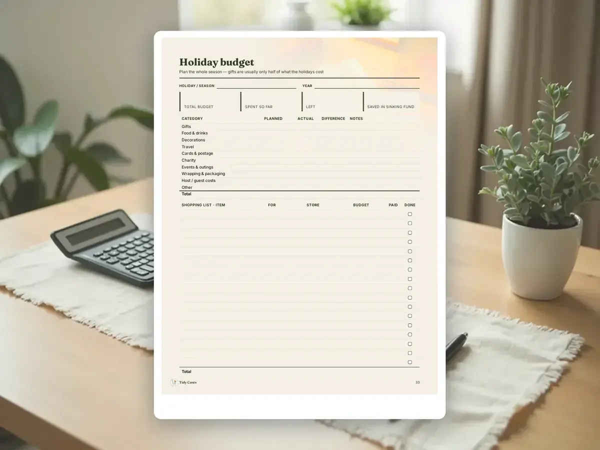 Budget Binder Printable Kit — Page 33