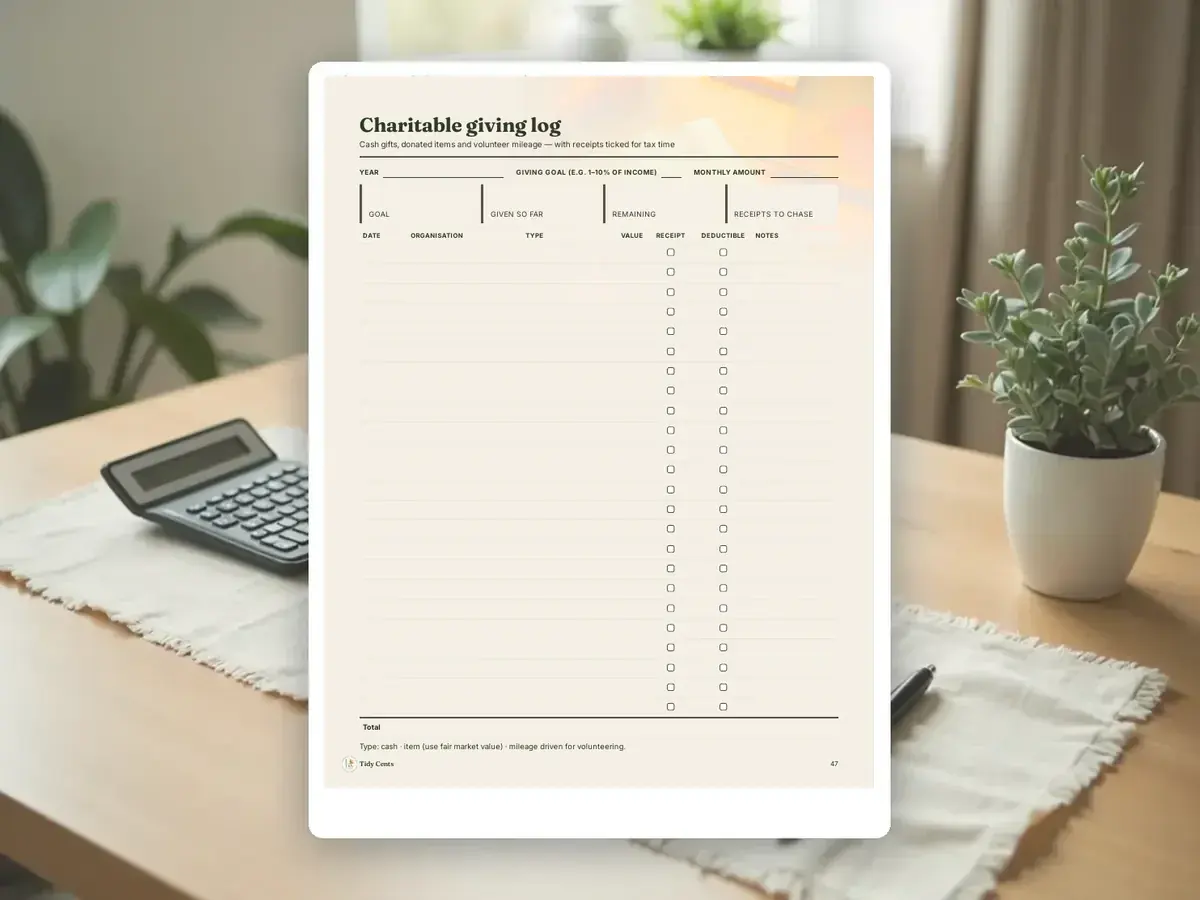 Budget Binder Printable Kit — Page 47