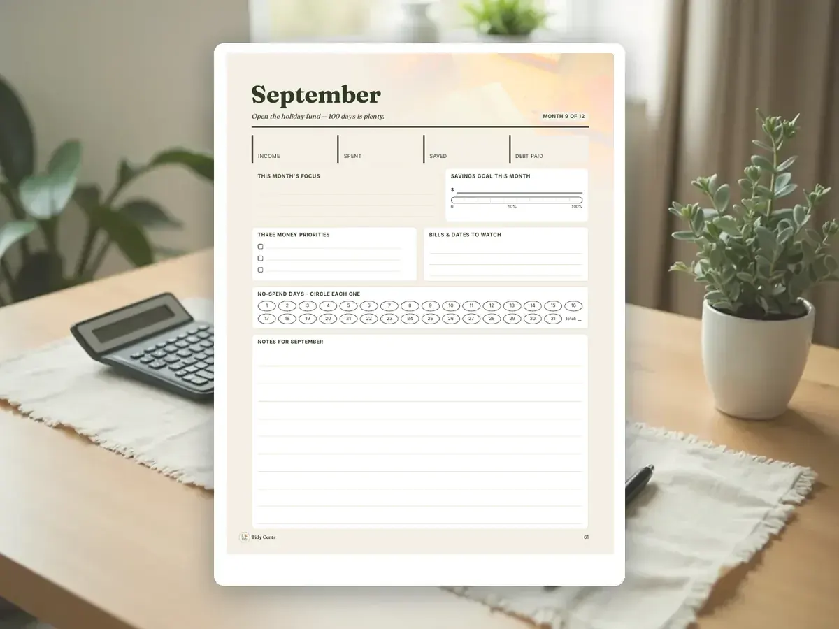 Budget Binder Printable Kit — Page 61