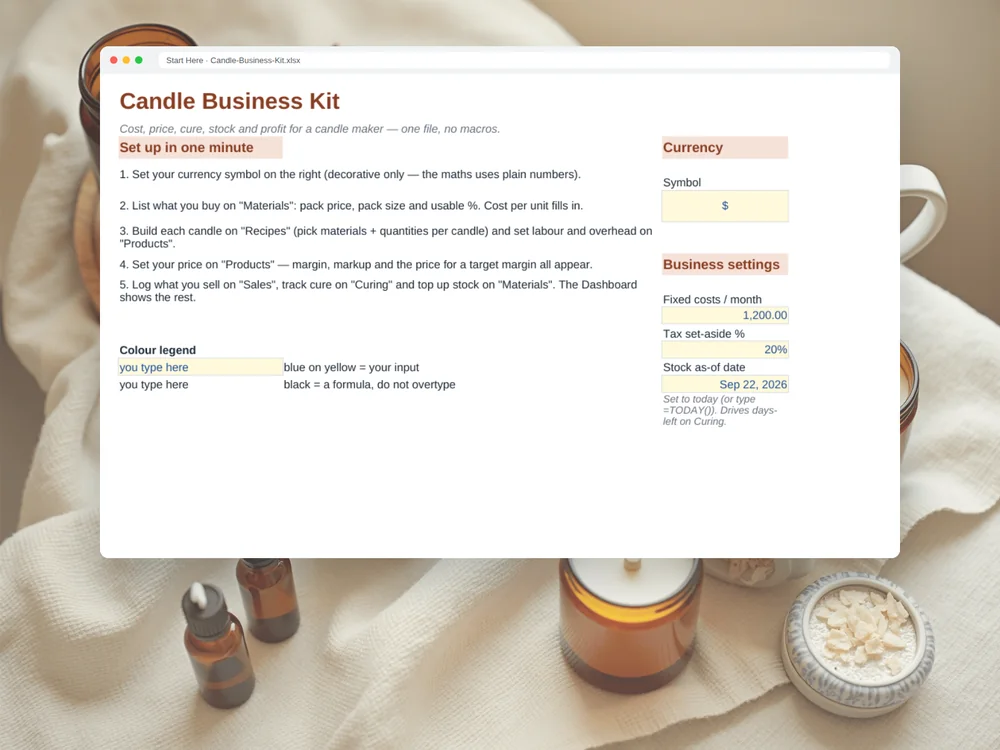Candle Business Kit — Page 1