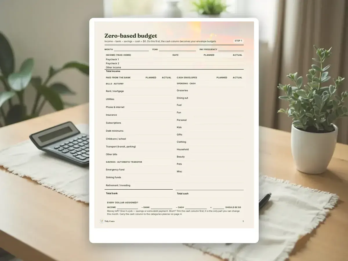 Cash Envelope System Printables — Page 3