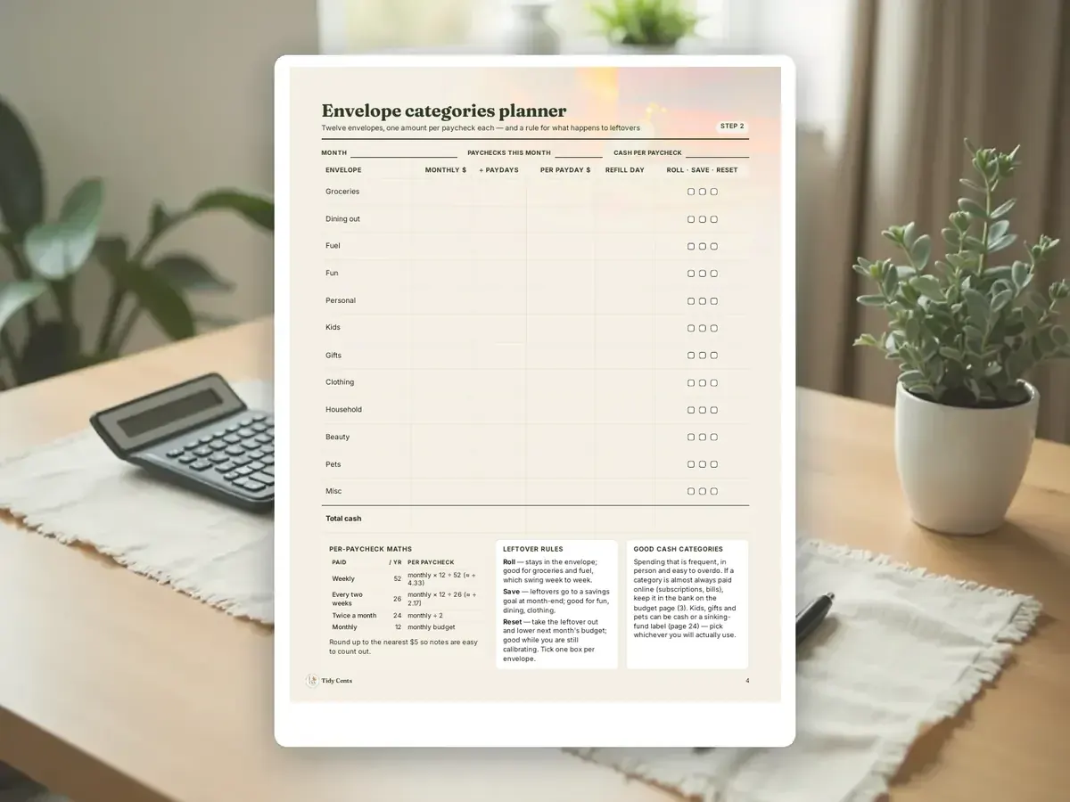 Cash Envelope System Printables — Page 4