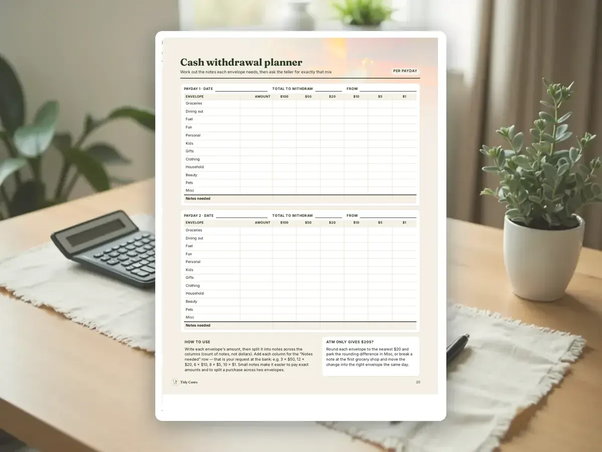 Cash Envelope System Printables — Page 20