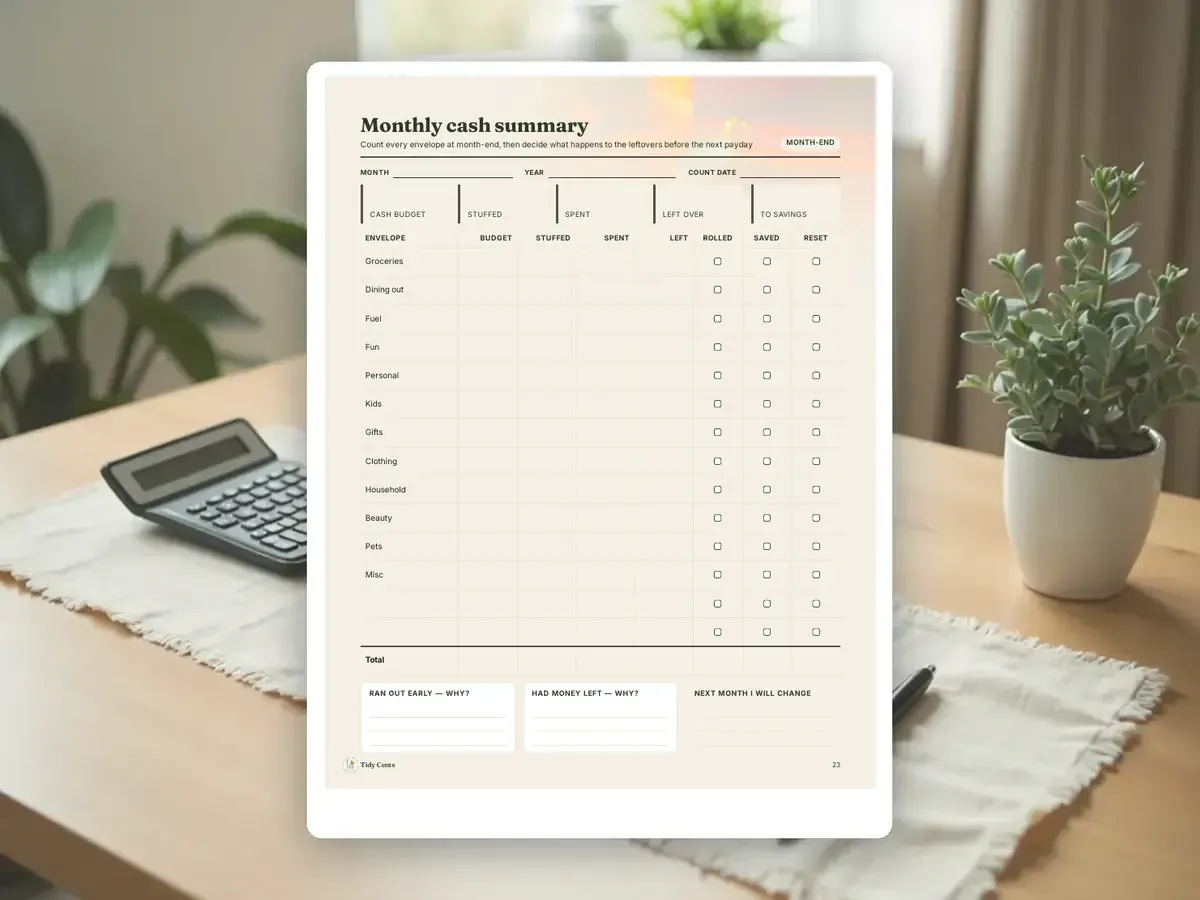 Cash Envelope System Printables — Page 23
