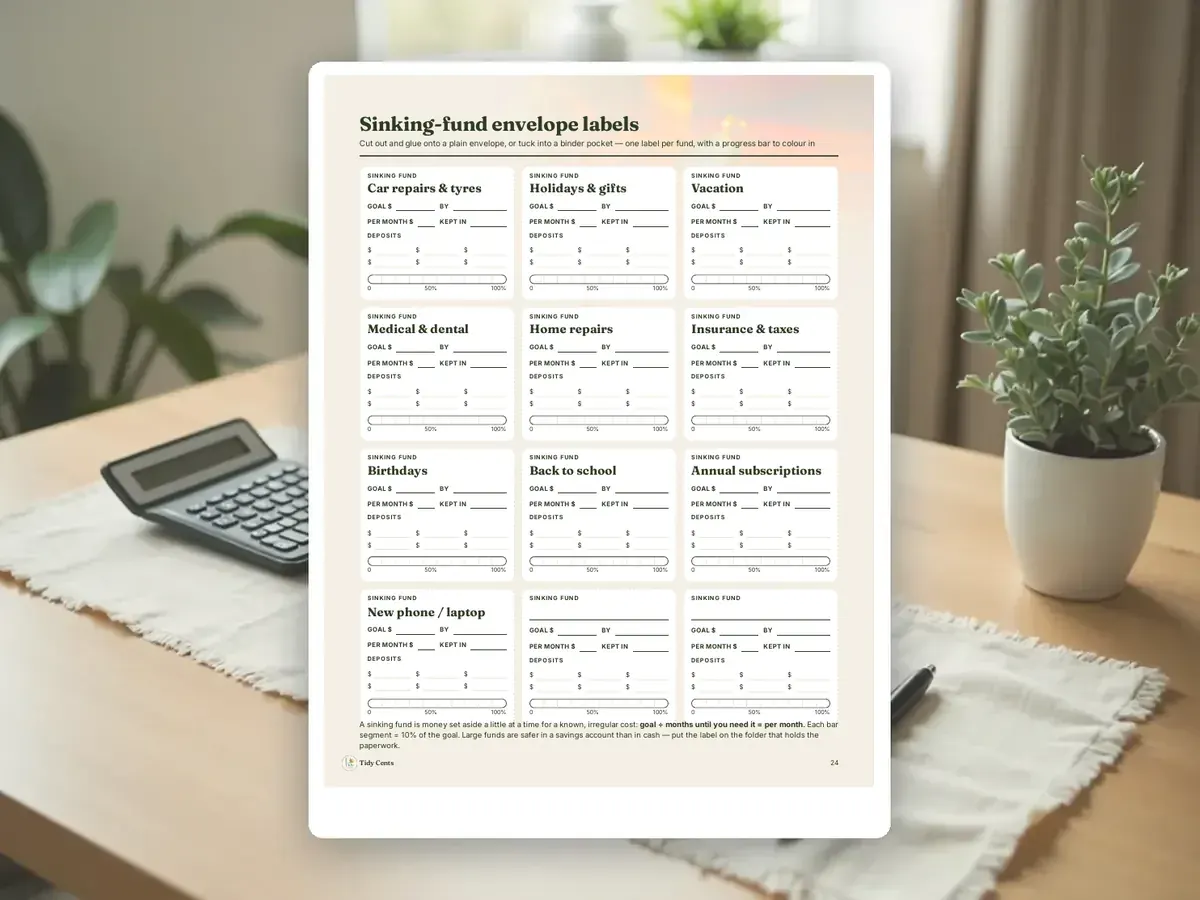 Cash Envelope System Printables — Page 24