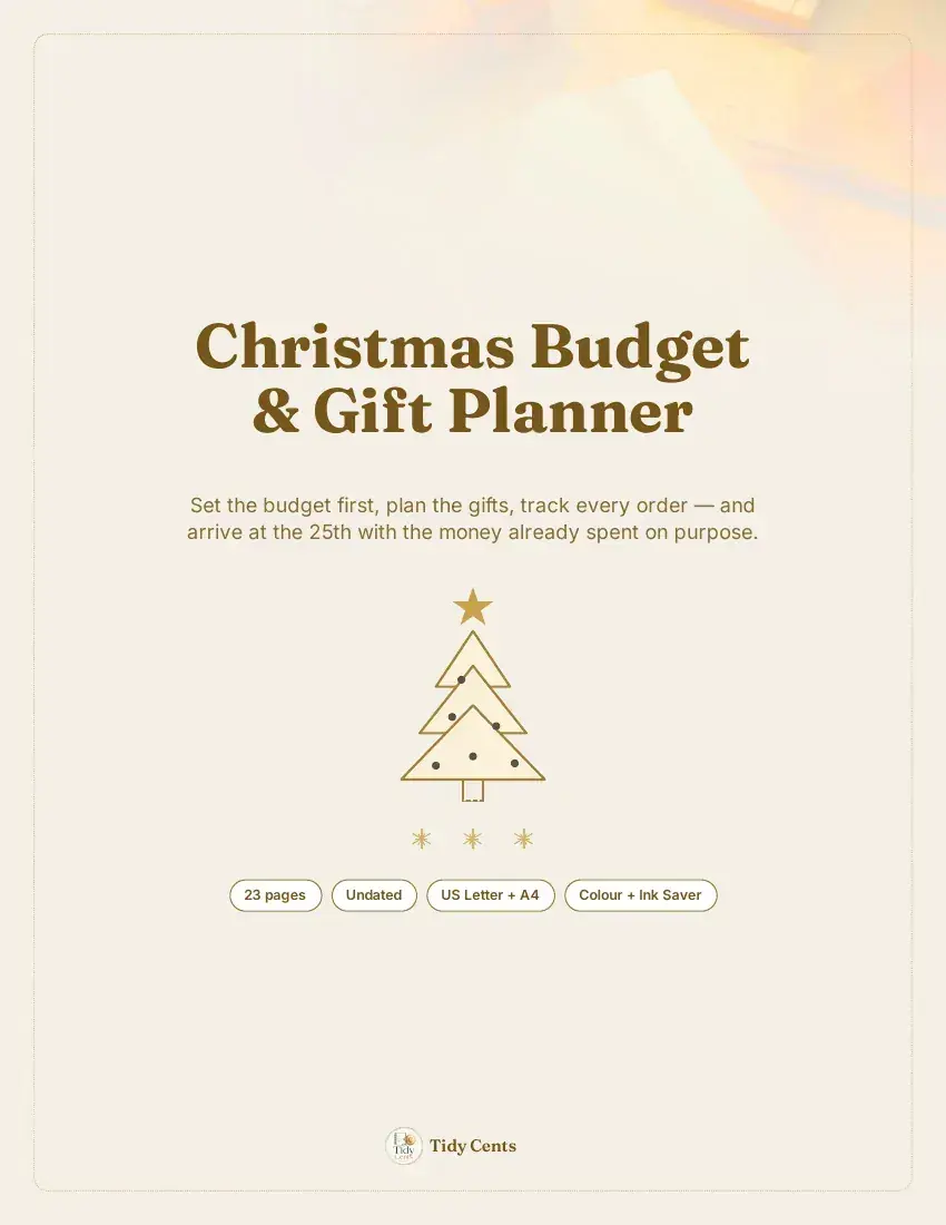 Christmas Budget & Gift Planner — Page 1