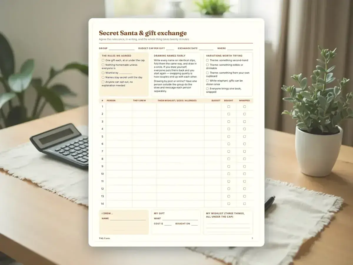 Christmas Budget & Gift Planner — Page 9