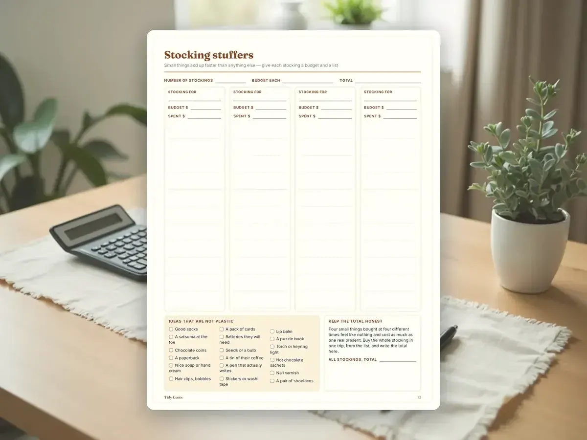 Christmas Budget & Gift Planner — Page 13