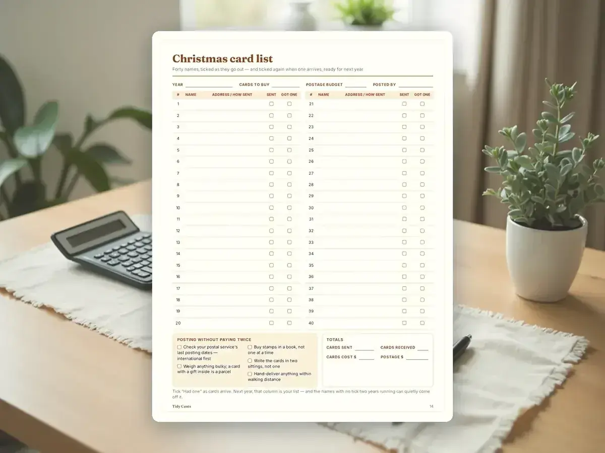Christmas Budget & Gift Planner — Page 14