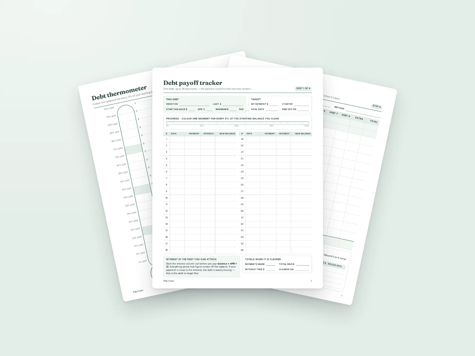 Debt Payoff Printables preview