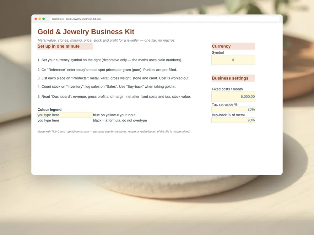 Gold & Jewelry Business Kit — Page 1