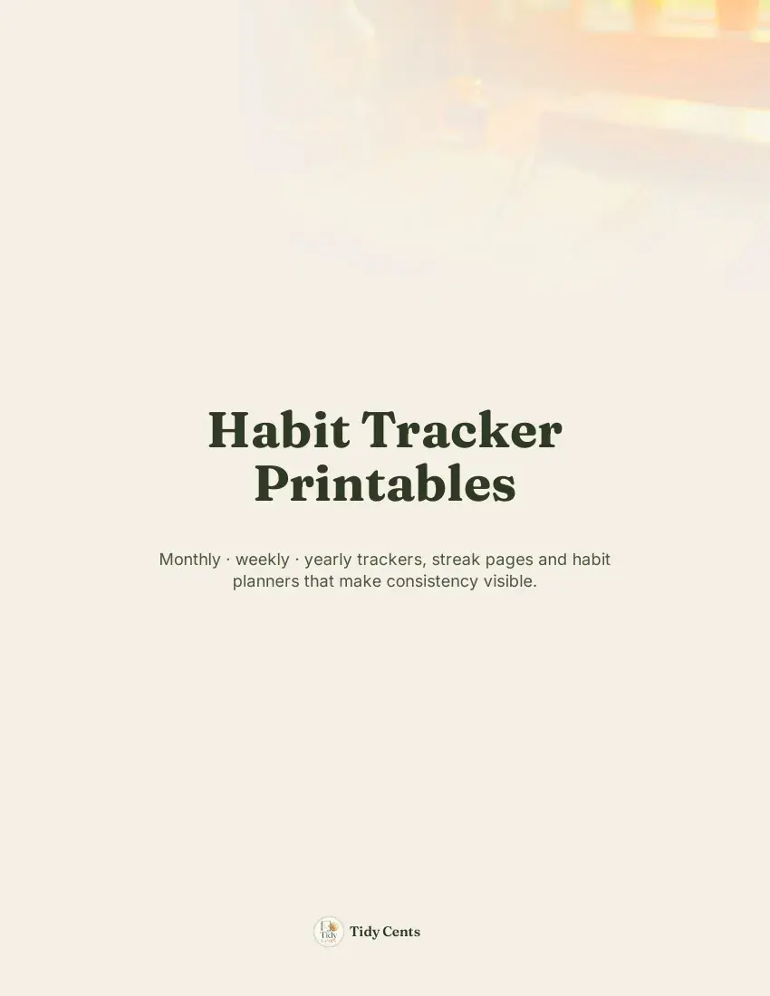 Habit Tracker Printables — Page 1