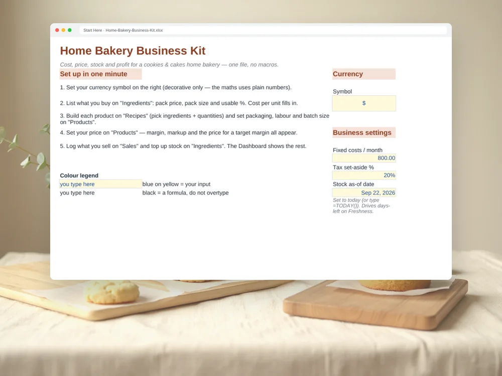 Home Bakery Business Kit — Page 1