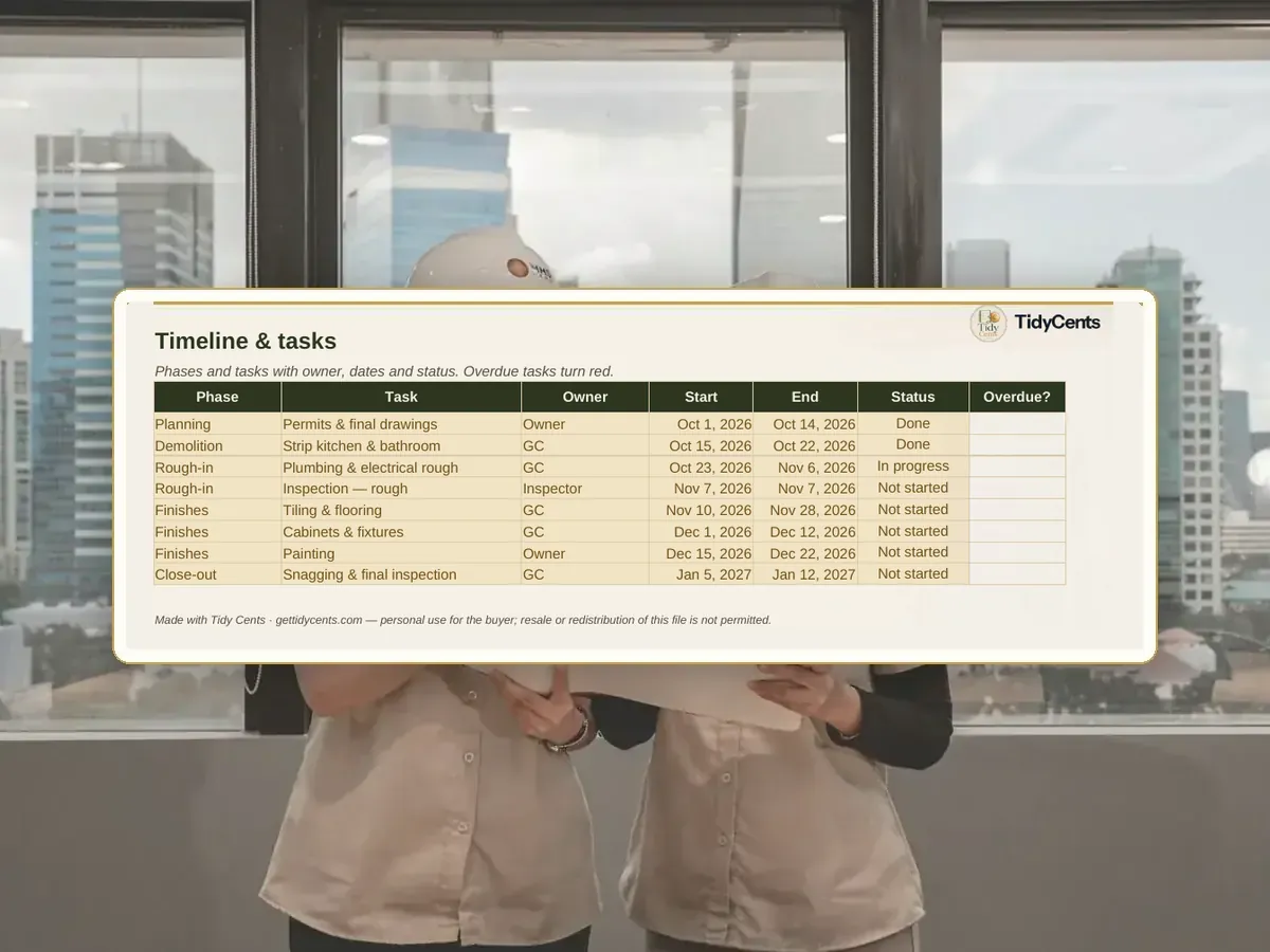 Home Renovation Cost Estimator & Project Tracker — Page 9