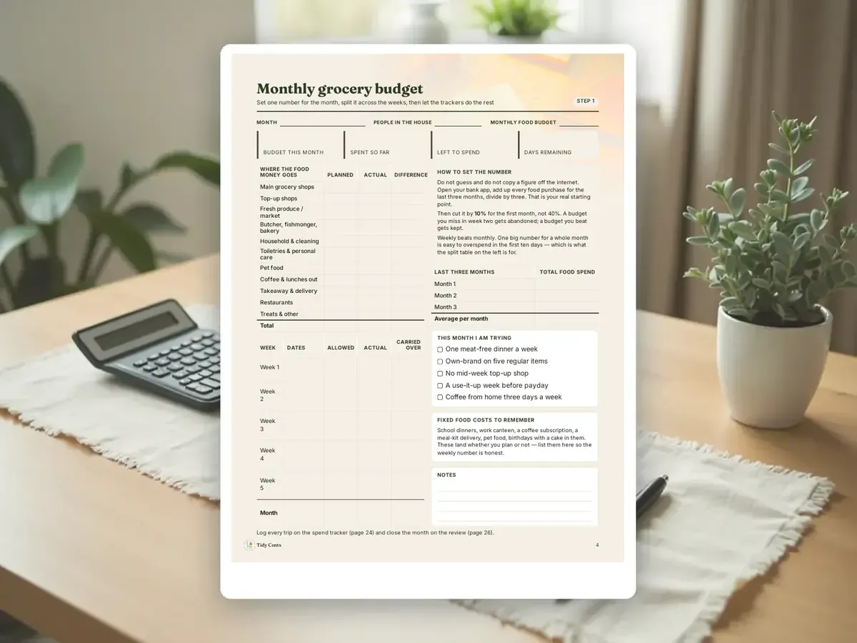 Meal Planning & Grocery Budget Kit — Page 4