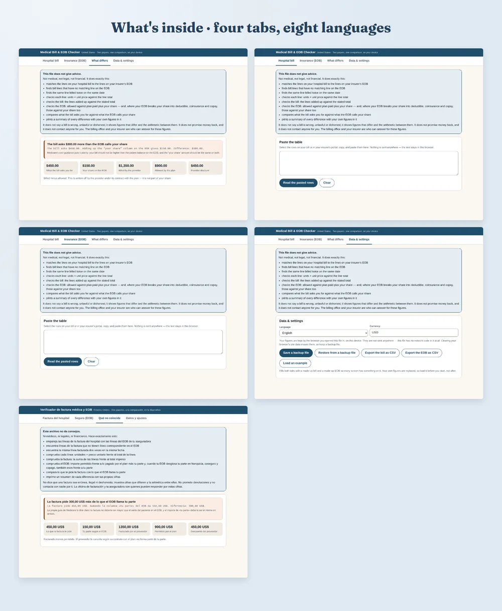 Medical Bill & EOB Checker (US) — Page 2