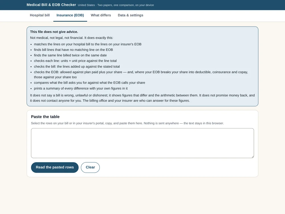 Medical Bill & EOB Checker (US) — Page 5