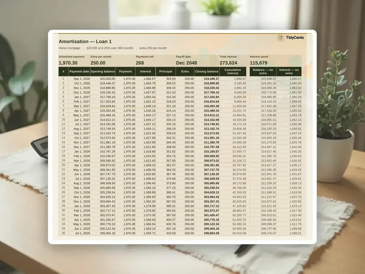Mortgage & Loan Payoff Calculator — Page 5