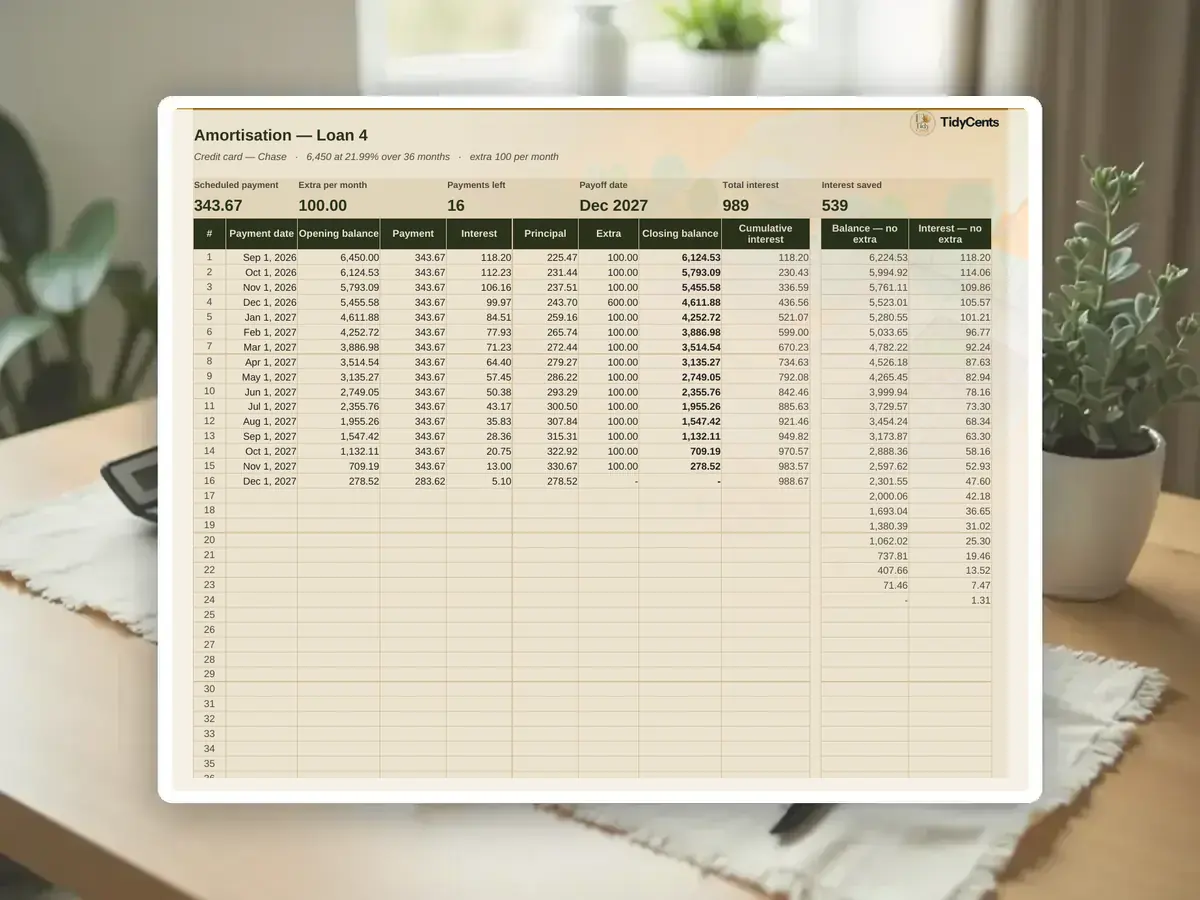 Mortgage & Loan Payoff Calculator — Page 8