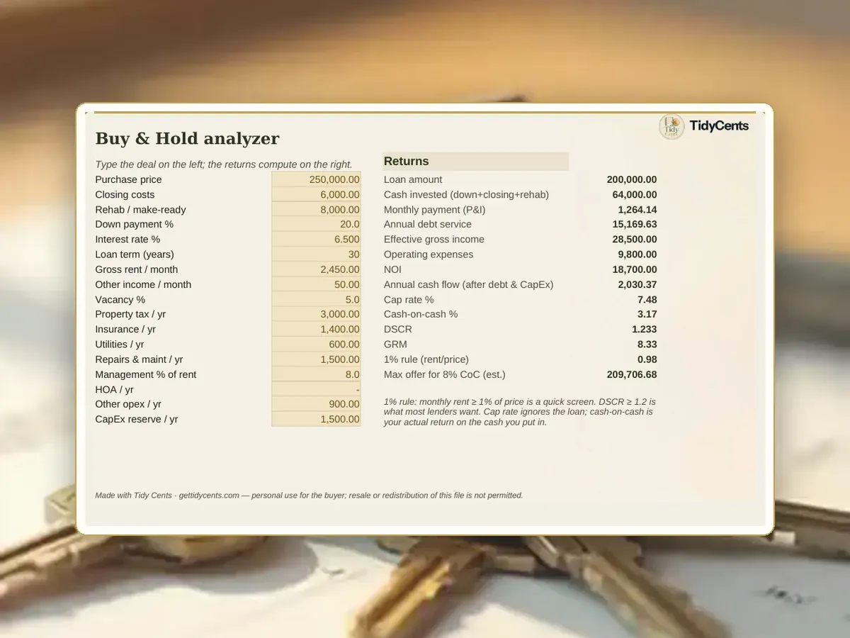 Real Estate Investment & Rental Analyzer — Page 3